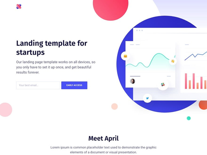 April Free HTML Template