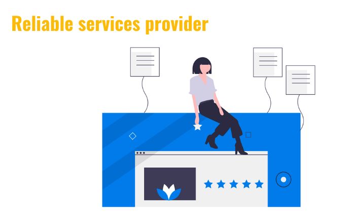 Reliable services provider based on reviews