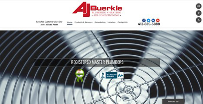 AJ Buerkle HVAC Website Design