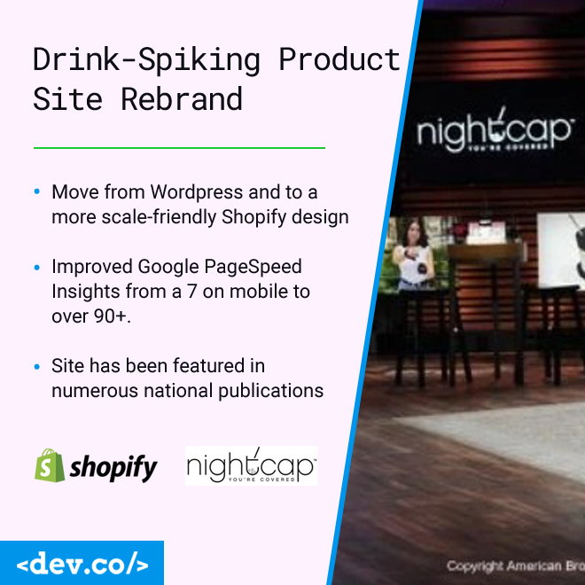 eCommerce Drink-Spiking Product Site Rebrand & CMS Migration