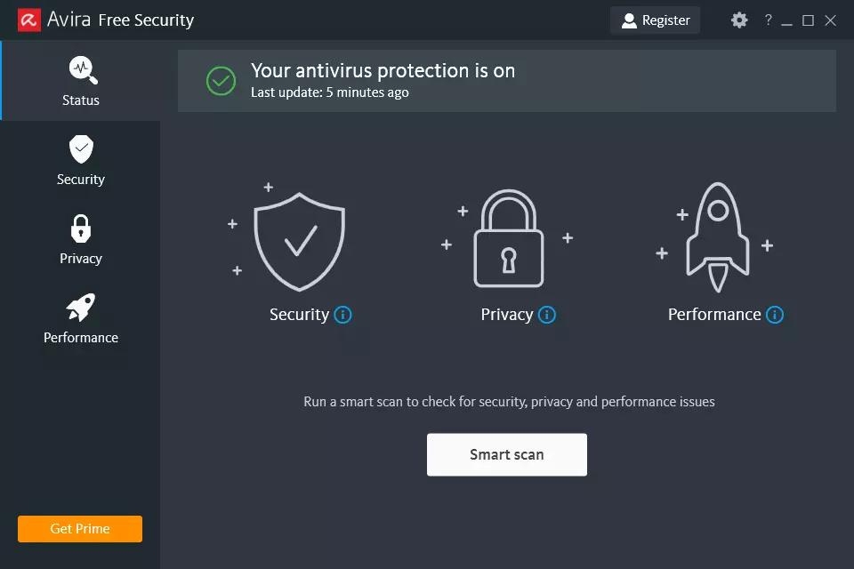 Antivirus software for computer's security 