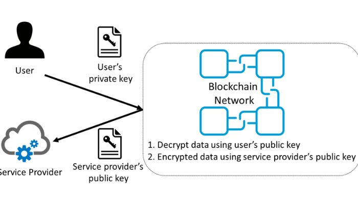 Data encryption in blockchain